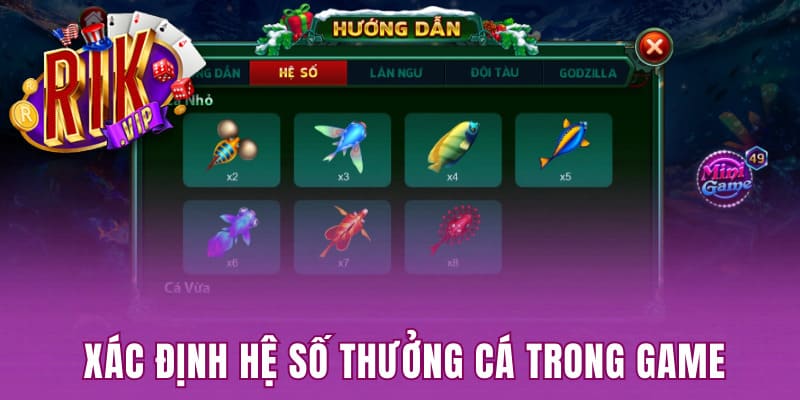 Xác định hệ số thưởng cá trong game